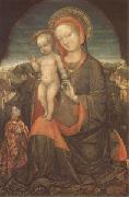 Jacopo Bellini THe Virgin and Child Adored by Lionello d'Este (mk05) oil on canvas